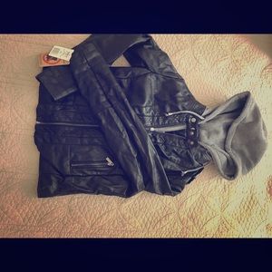 Kohl’s XS black faux leather jacket.